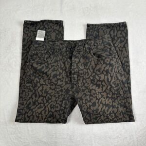 Levi's 501 camo leopard print jeans